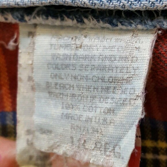 LL Bean Womens Jeans 34/29 Plaid Flannel Lined Vintage Made in USA - Picture 6 of 8